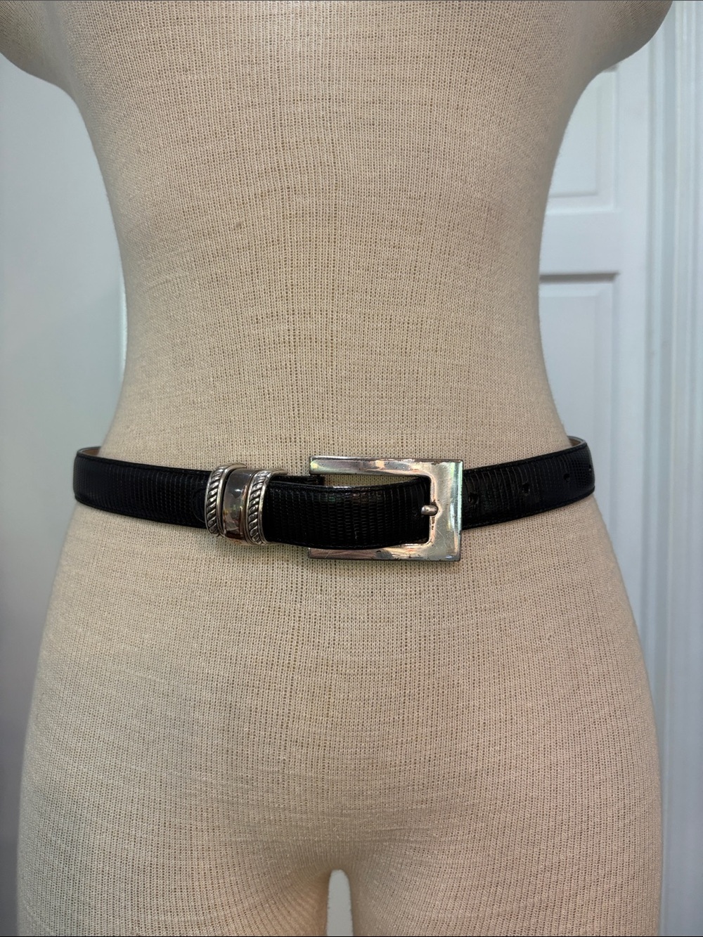 Brighton leather sz S belt with silver buckle